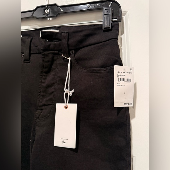 Good American Good Legs Jet Black Skinny Jeans - Picture 7 of 8